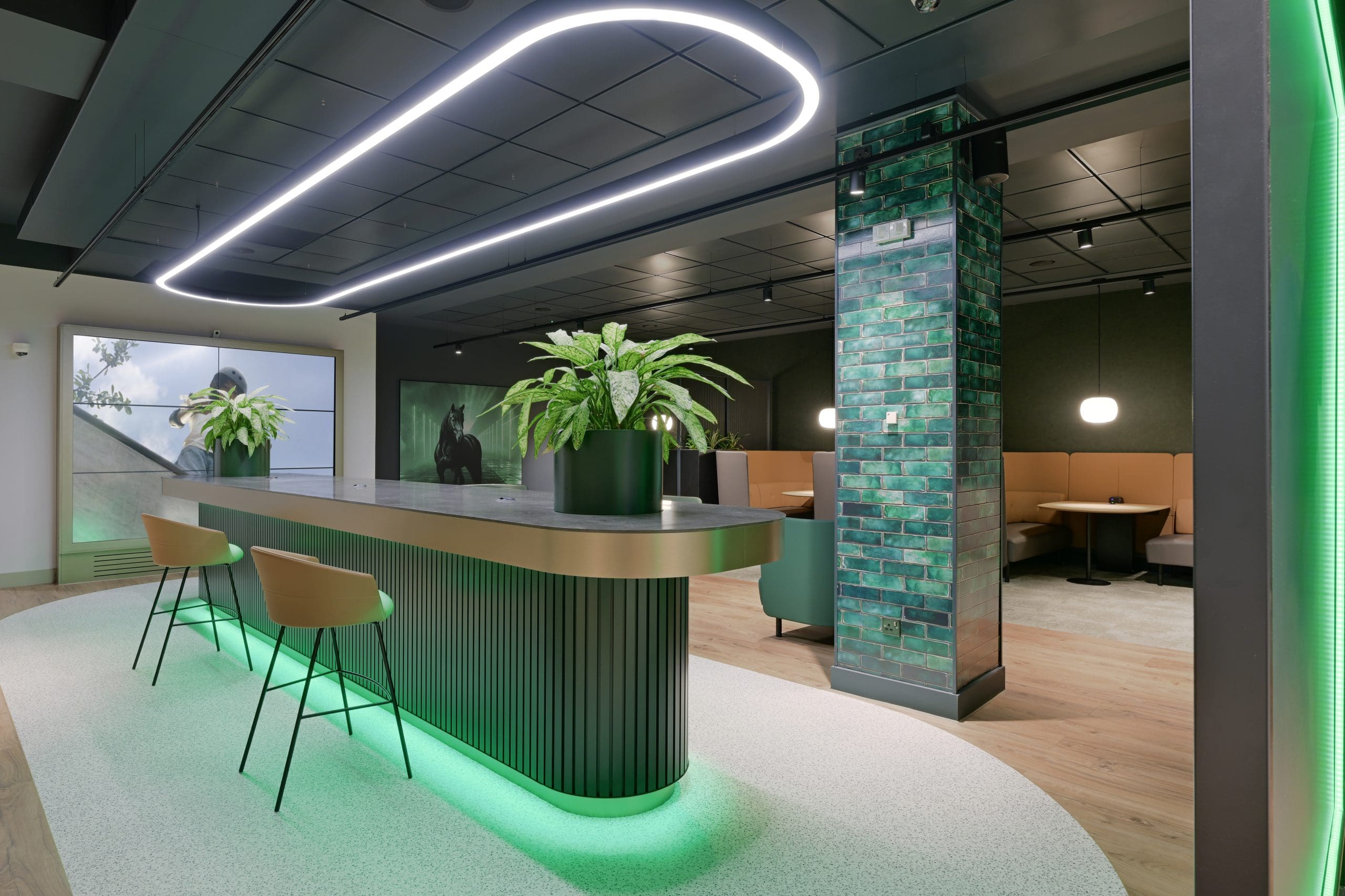 Lloyds Bank Manchester branch with conversation-led layout, central service bar and brand experience design